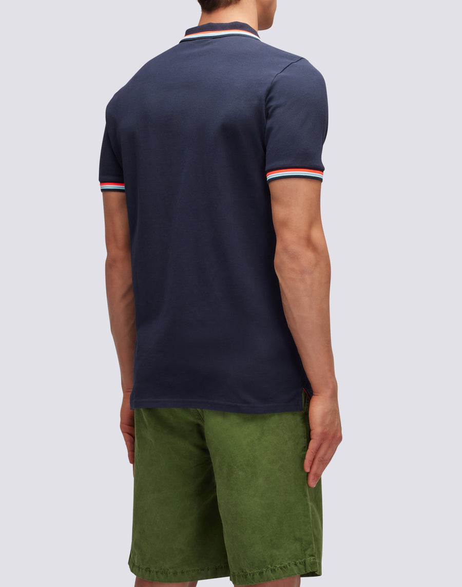 Sundek polo brice in cotone piquet con dettagli tricolor M779PLJ6500-00724 Presa
