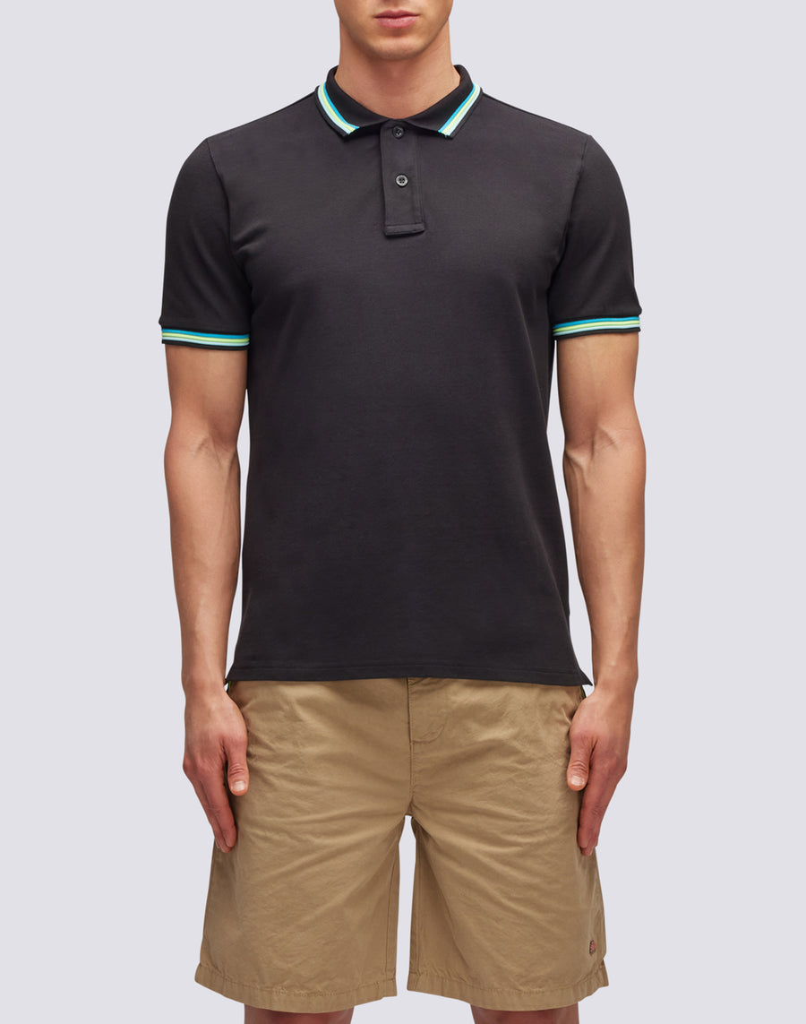 Sundek polo brice in cotone piquet con dettagli tricolor M779PLJ6500-00435 Offerta