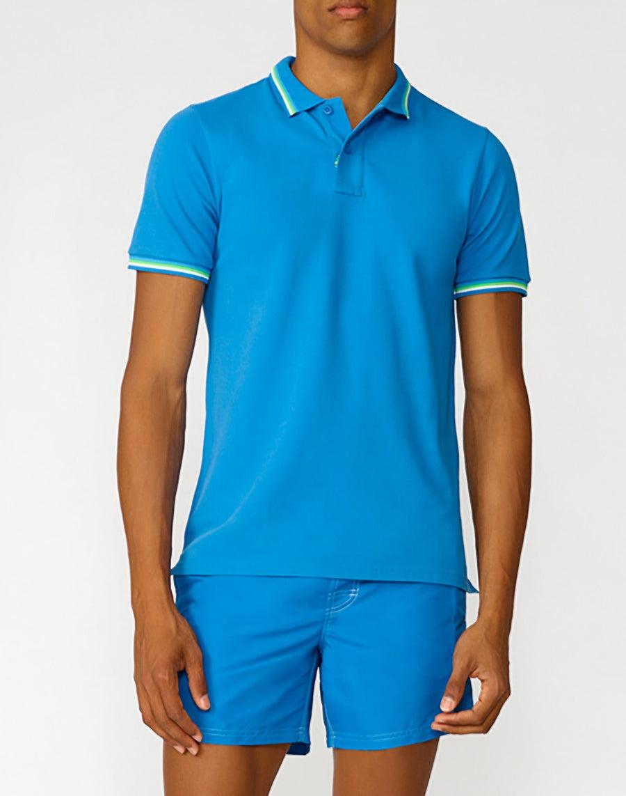 Sundek polo brice in cotone piquet con dettagli tricolor M779PLJ6500-08908 Economico
