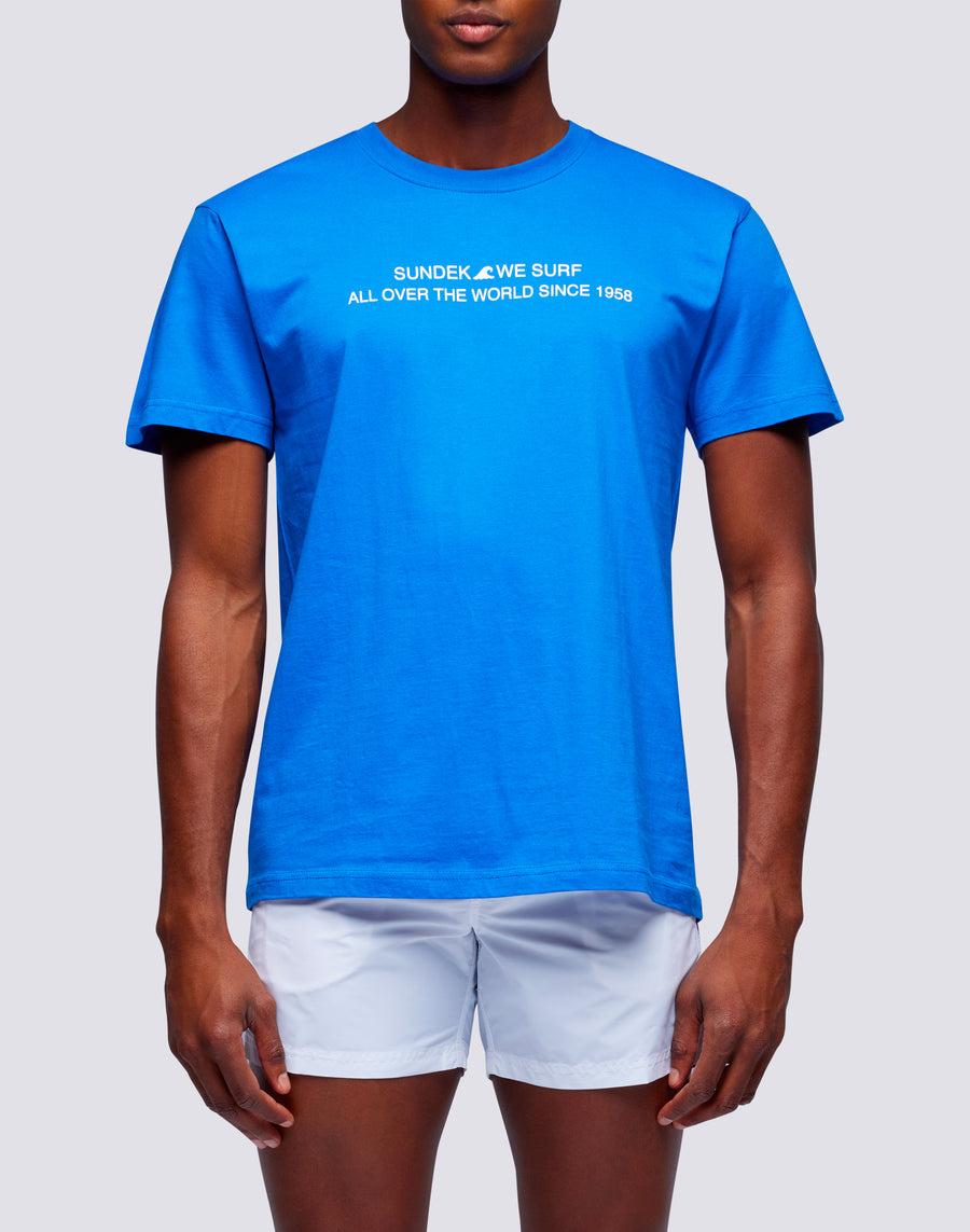 Sundek t-shirt uomo in cotone capsule flag m633bdrt4km-008km In Linea