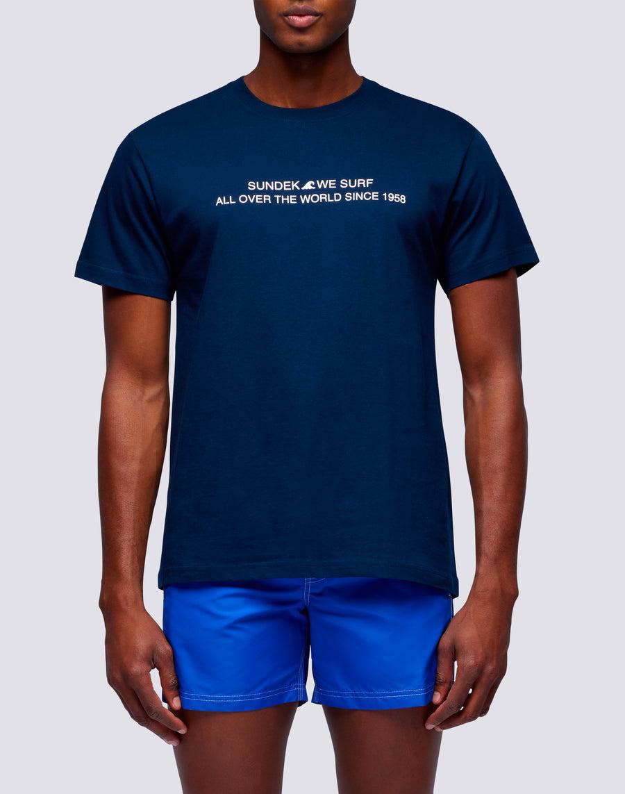 Sundek t-shirt uomo in cotone capsule flag m669tesj500-00600 Qualità