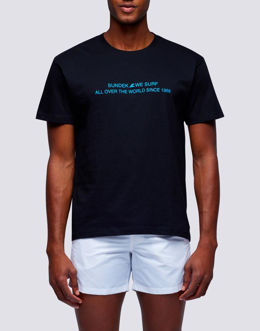 Sundek t-shirt uomo in cotone capsule flag m669tesj500-00100 Vendita