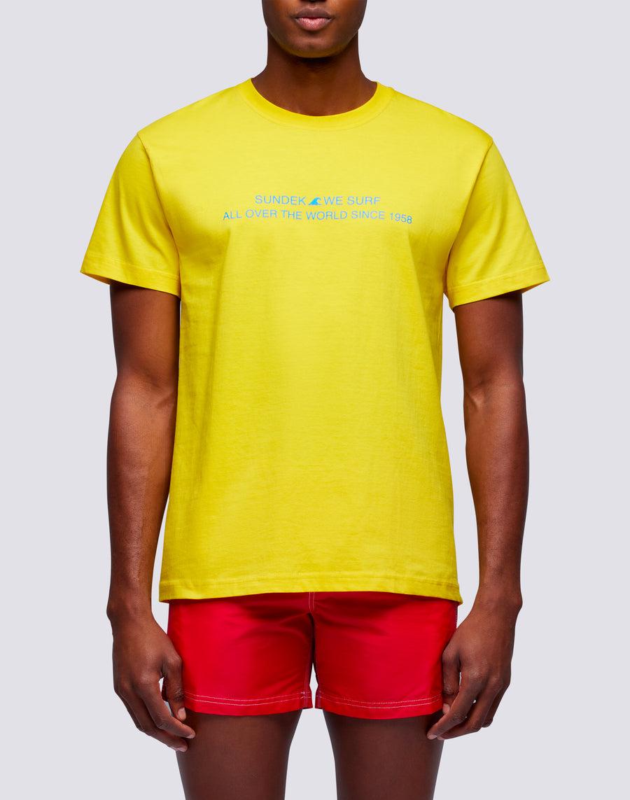Sundek t-shirt uomo in cotone capsule flag m669tesj500-00700 Promozione