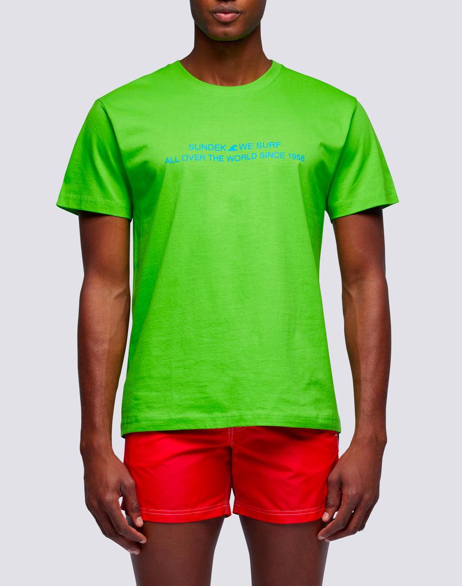 Sundek t-shirt uomo in cotone capsule flag m669tesj500-62000 Spedizione Gratuita