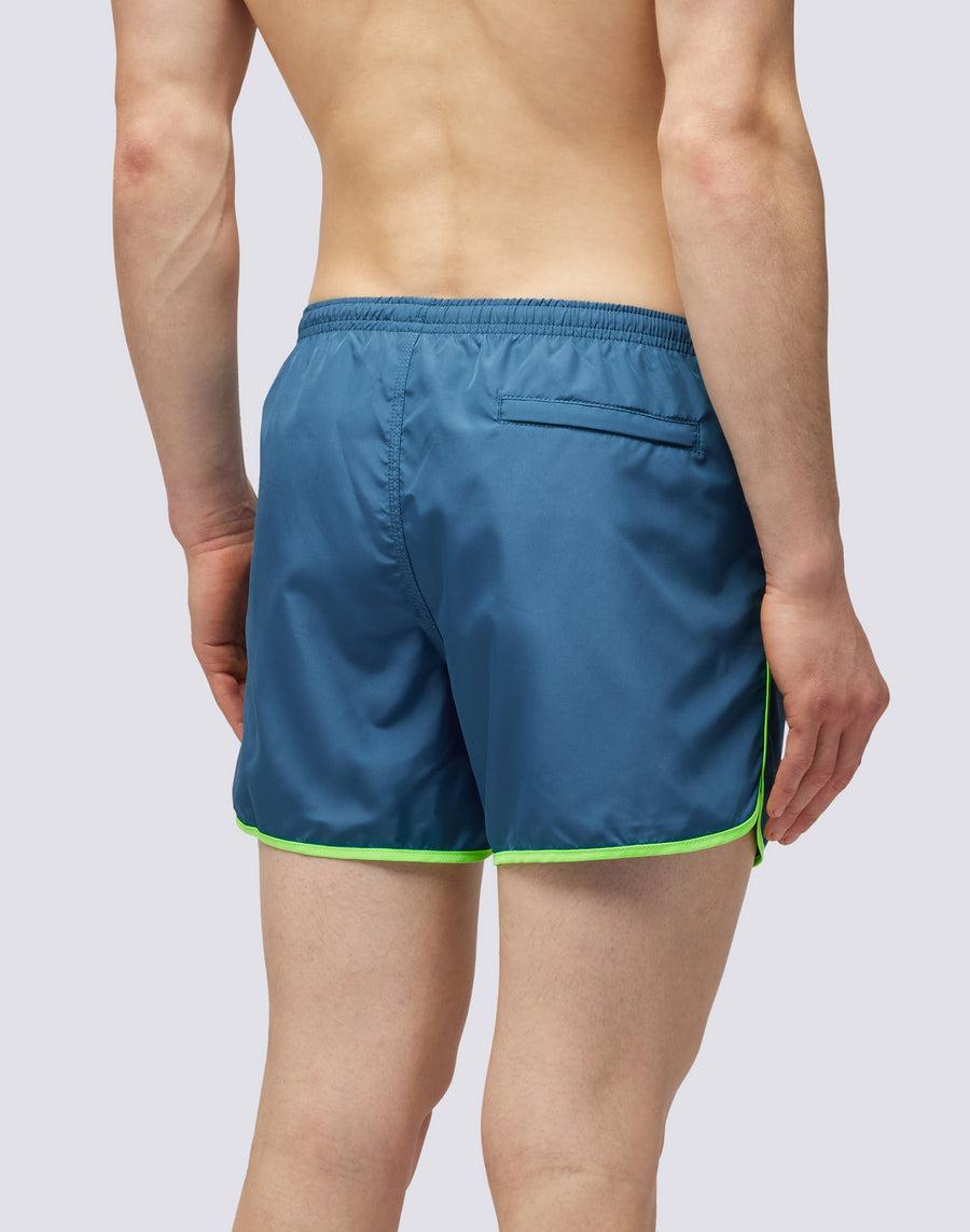 Sundek COSTUME DA BAGNO CORTO CON VITA ELASTICATA E SPACCHI LATERALI ROTONDI m680bdp0300-a3401 Nuova