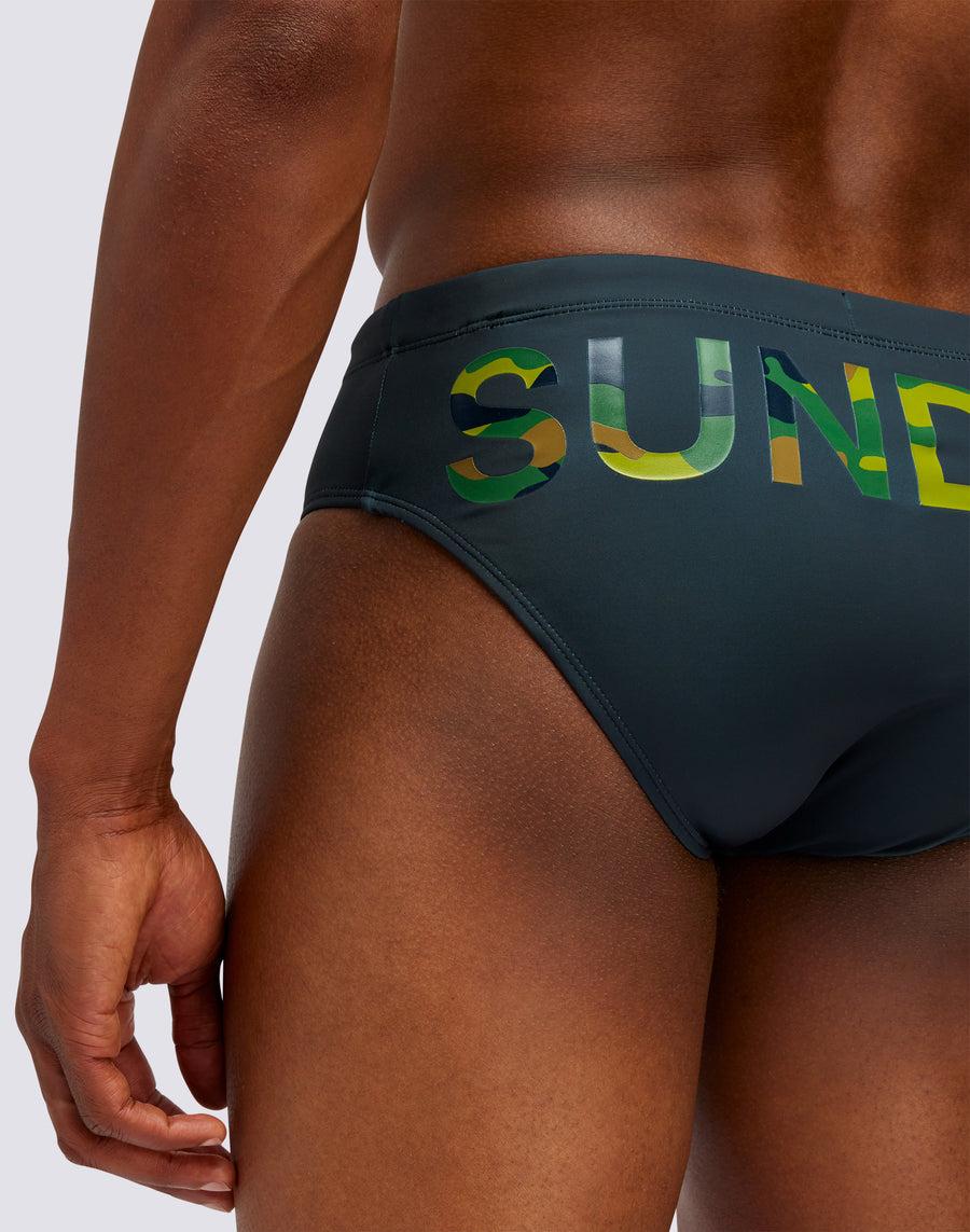 Sundek SLIP CAMOU LOGO PRINT m305ssl4100-95900 Saldi Di Fabbrica