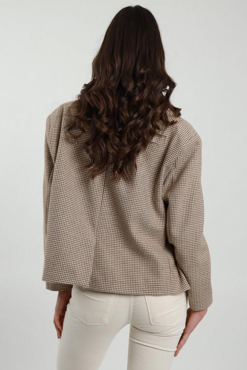 Susy Mix Giacca Over Quadri Sconto