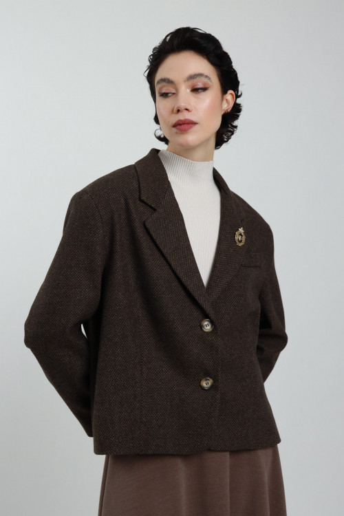 Susy Mix Blazer Over con Spilla Online