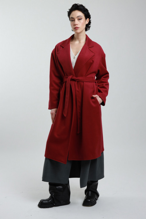 Susy Mix Cappotto con Cintura Vendita Calda