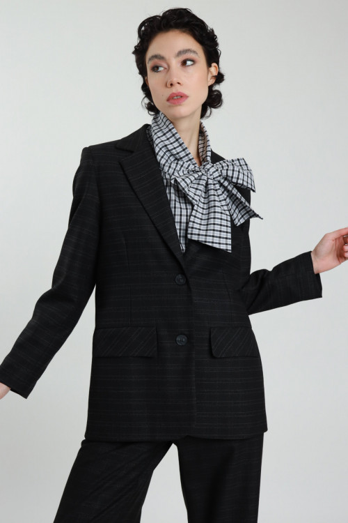 Susy Mix Giacca Check Lurex Saldi Di Fabbrica