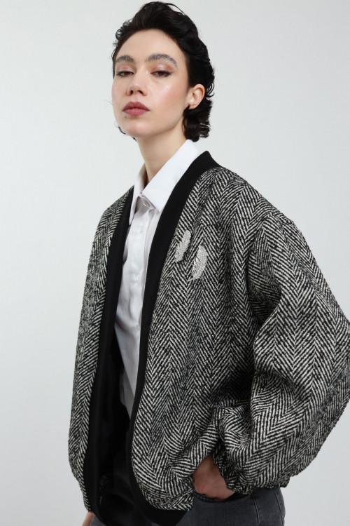 Susy Mix Bomber Spinato con Spille 2025