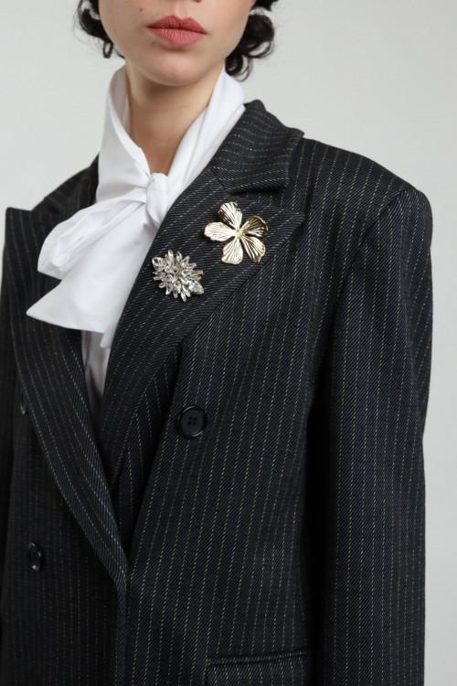 Susy Mix Cappotto Gessato Fino Al -60%