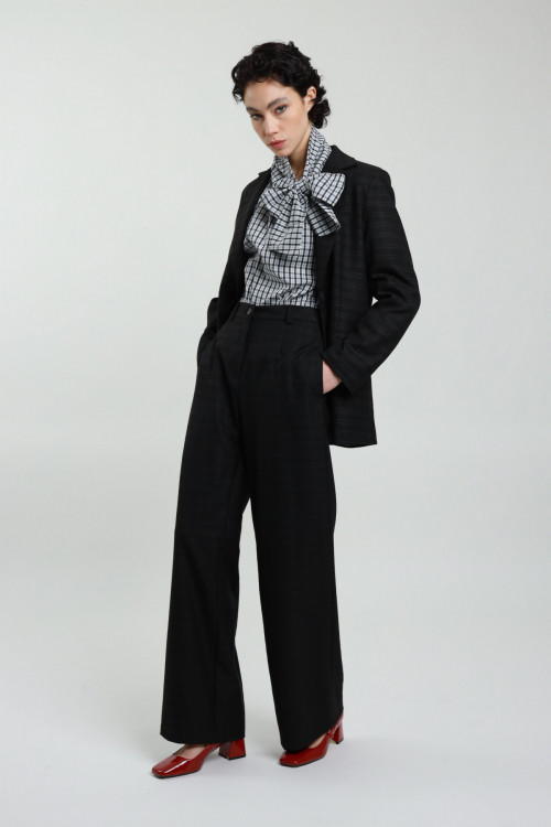 Susy Mix Pantalone Dritto Check Sostegno trimestrale