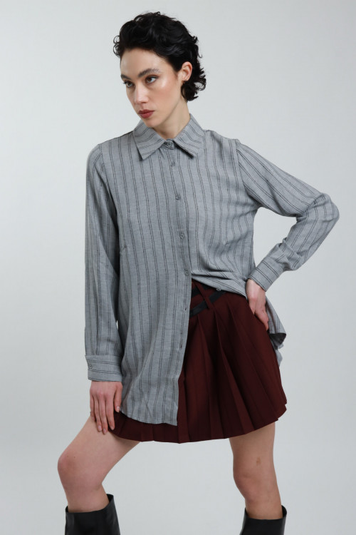 Susy Mix Camicia Gessata Over Italy
