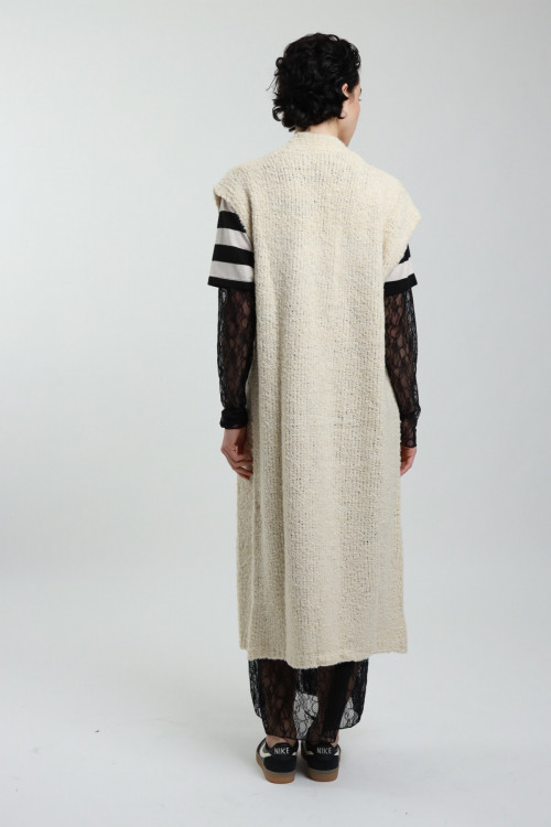 Susy Mix Gilet Lungo Boucle Spedizione Gratuita