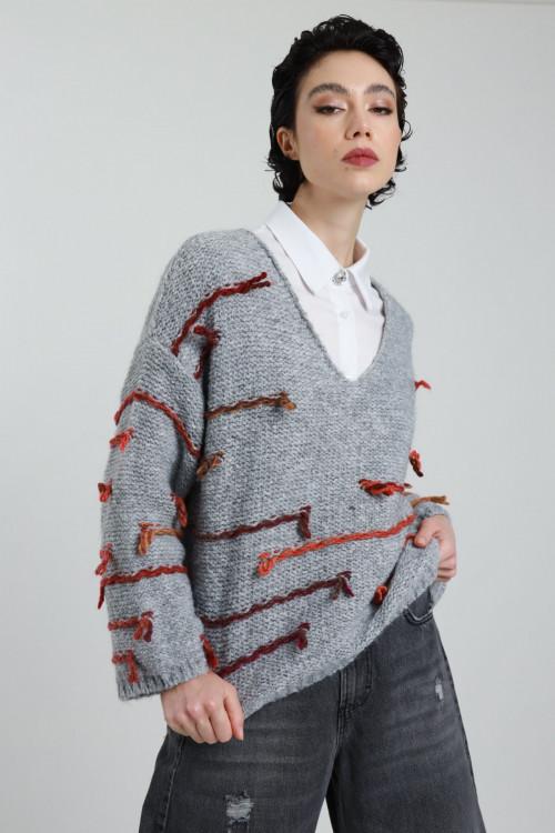 Susy Mix Maglione Fili Colorati 2025