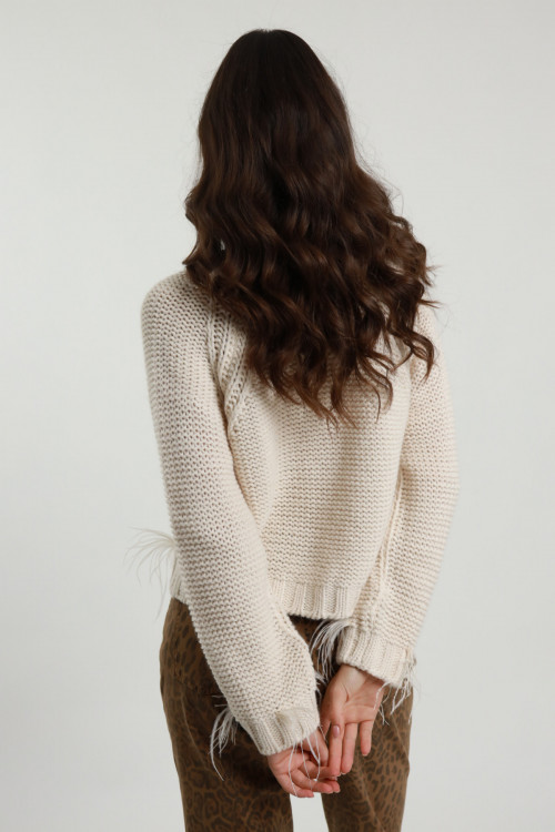 Susy Mix Cardigan Trecce e Piume Negozi Online