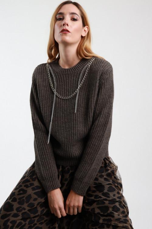 Susy Mix Maglione con Catena