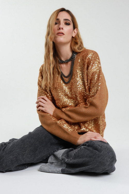 Susy Mix Maglioncino Paillettes