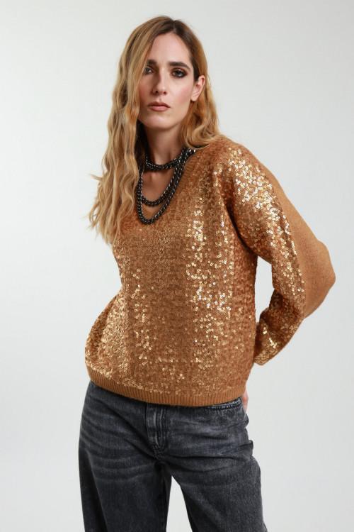 Susy Mix Maglioncino Paillettes Italia