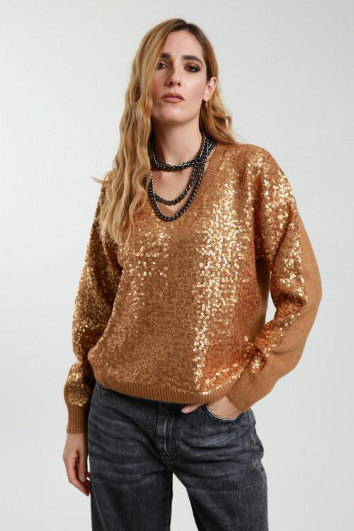 Susy Mix Maglioncino Paillettes Italia
