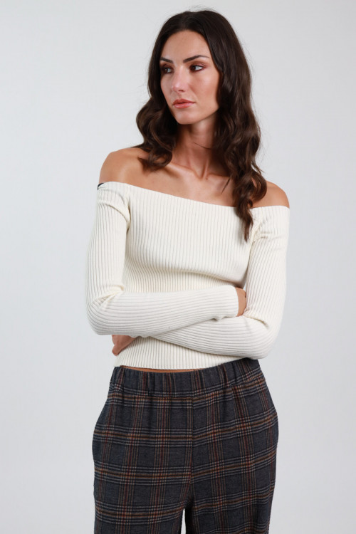 Susy Mix Maglia con Spalle Scoperte Vendita Calda
