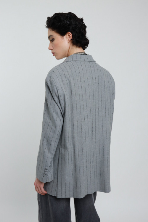 Susy Mix Blazer Over Gessato Nuova