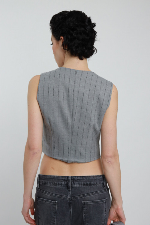 Susy Mix Gilet Gessato Moda