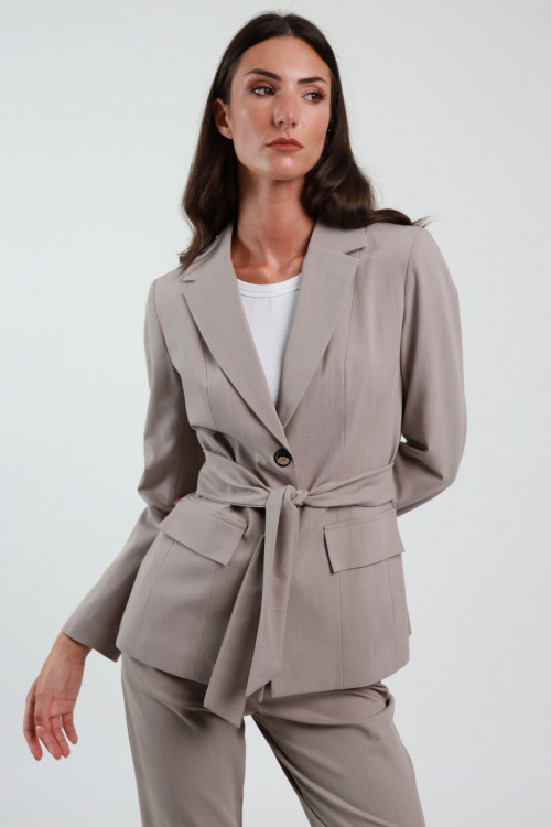 Susy Mix Blazer con Cintura Qualità