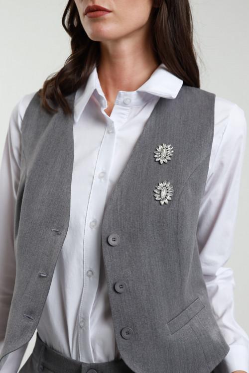 Susy Mix Gilet con Strass Promozione Limitata