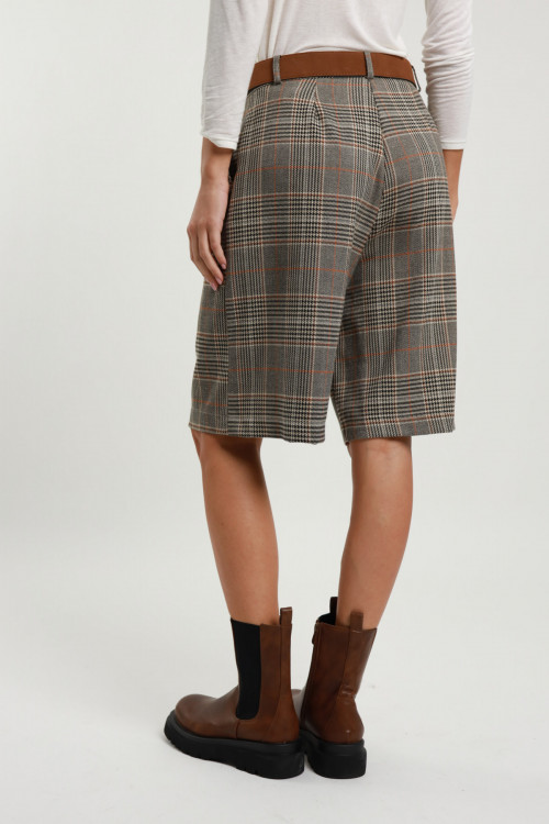 Susy Mix Bermuda Check con Cintura Sottocosto