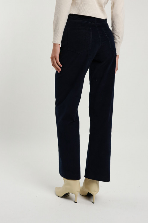 Susy Mix Pantaloni Dritti Velluto Presa