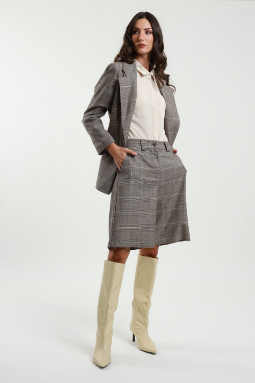 Susy Mix Bermuda Check con Paillettes Offerte