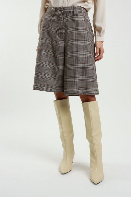 Susy Mix Bermuda Check con Paillettes Offerte