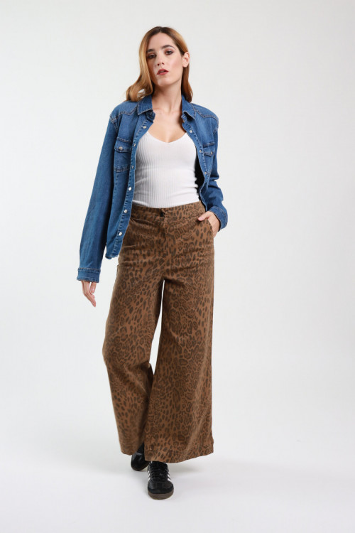 Susy Mix Denim A Palazzo Maculato Vendita Economica