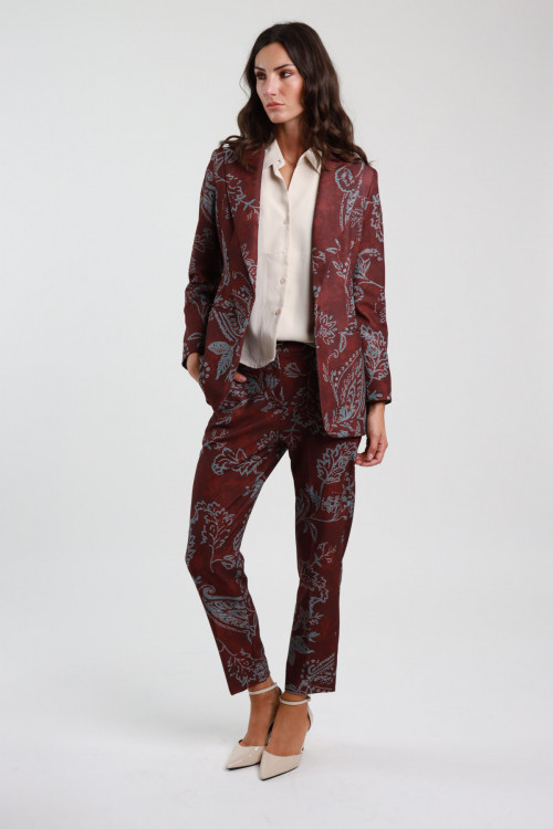Susy Mix Pantalone Fantasia Damascata Nuova