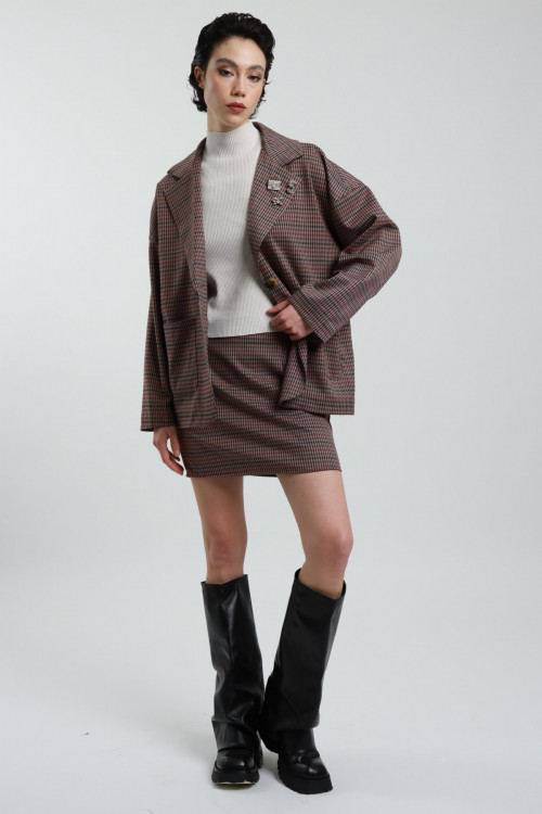 Susy Mix Minigonna Quadri Sconto