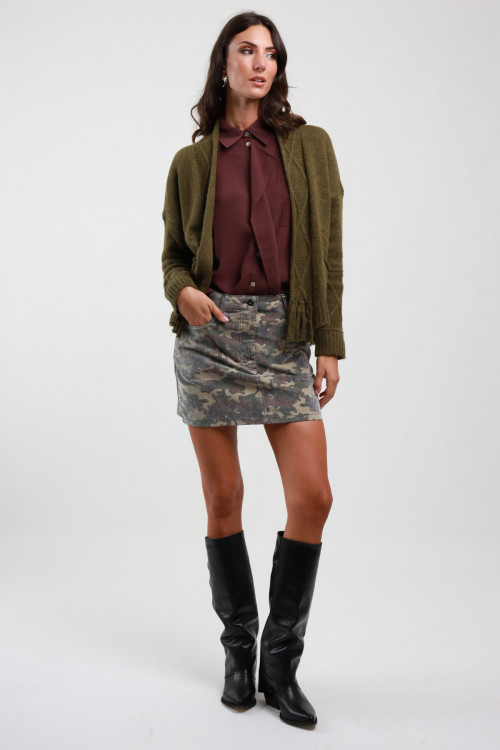 Susy Mix Minigonna Mimetica Moda