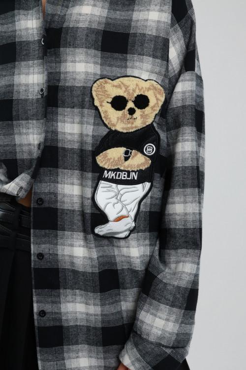 Susy Mix Camicia Quadri con Orso Pezzi Unici