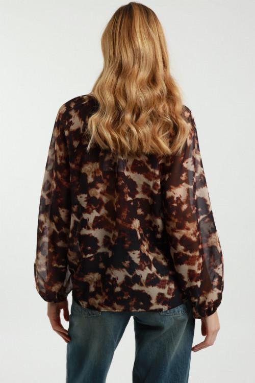 Susy Mix Blusa Girocollo Con Nastrino Spedizione Gratuita