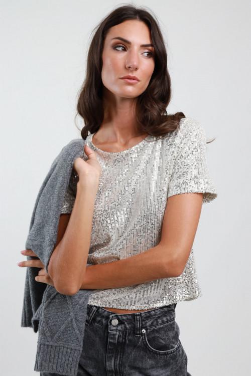 Susy Mix Tshirt Paillettes Consegna Veloce