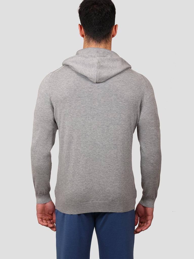 Svevo Giubbotto full zip Cotone e Cashmere Grigio Sottocosto