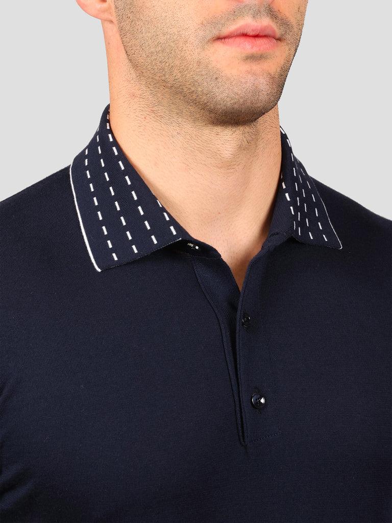 Svevo Maglia Polo 100% Cotone Supersoft Blu Navy e Bianca Novità