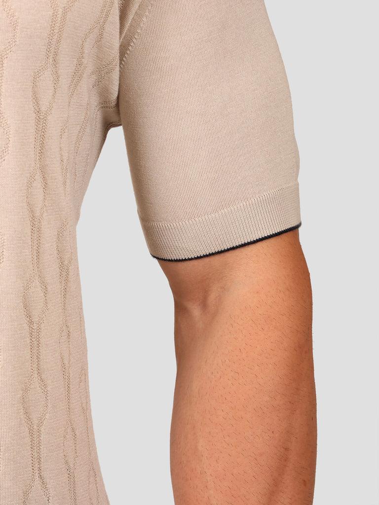 Svevo Maglia Polo con Zip 100% Cotone Supersoft Beige Offerte