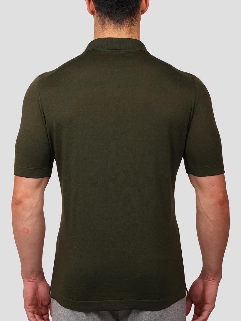 Svevo Polo scollo a V 100% Cotone Supersoft Verde Hotsell