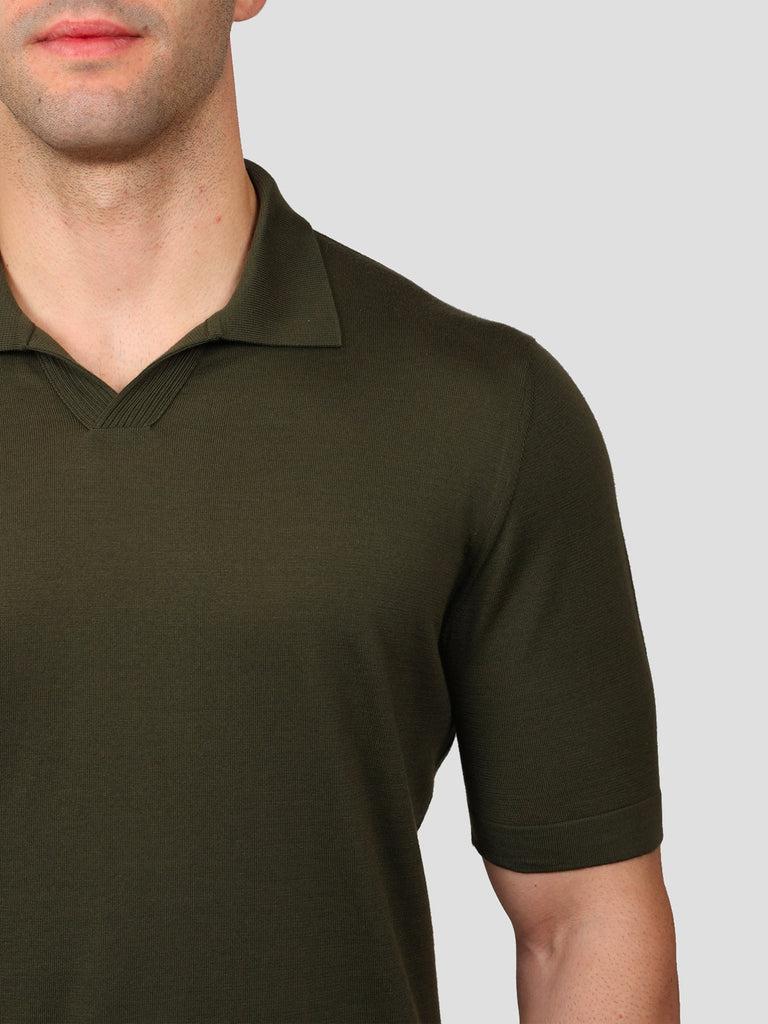 Svevo Polo scollo a V 100% Cotone Supersoft Verde Hotsell