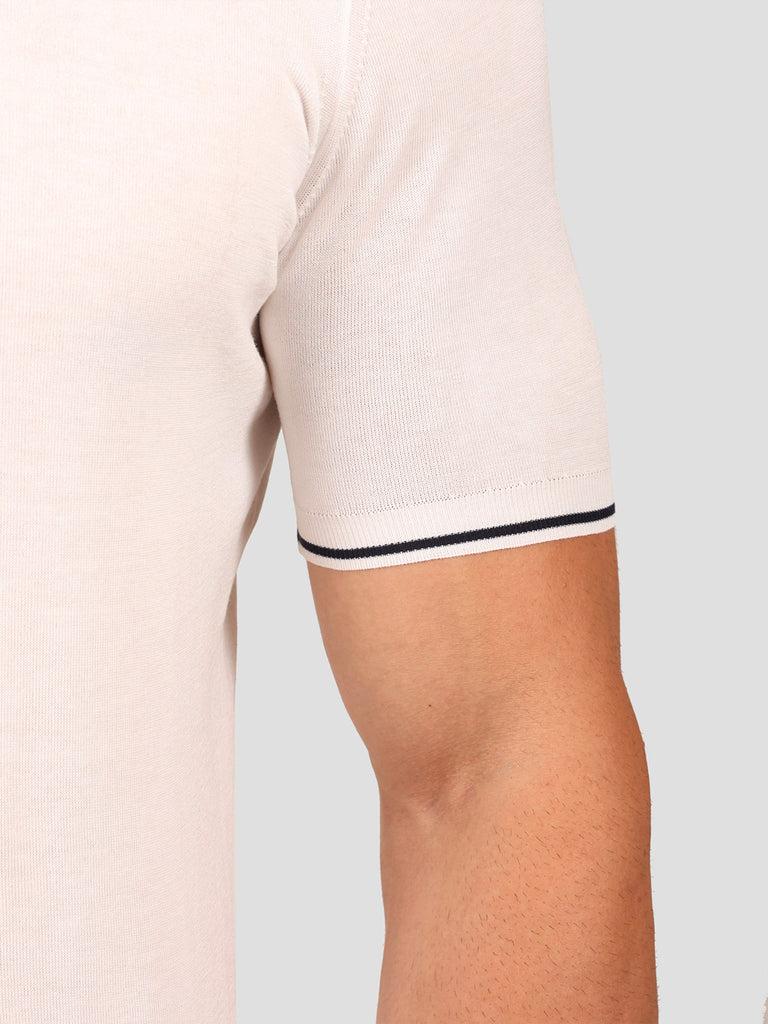 Svevo Maglia Polo 100% Cotone Makò Panna Saldi Di Fabbrica