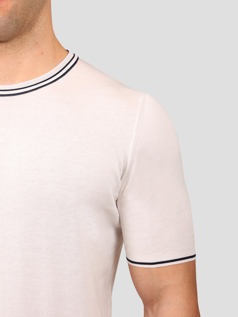 Svevo Maglia Girocollo 100% Cotone Makò Panna I Più Venduti