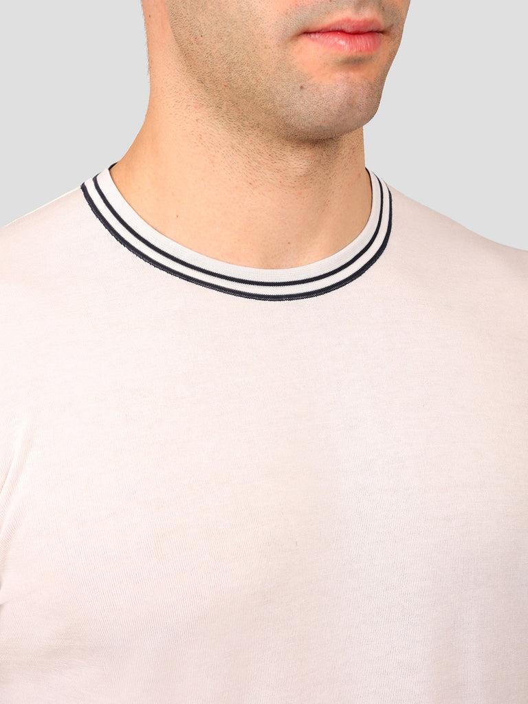 Svevo Maglia Girocollo 100% Cotone Makò Panna I Più Venduti