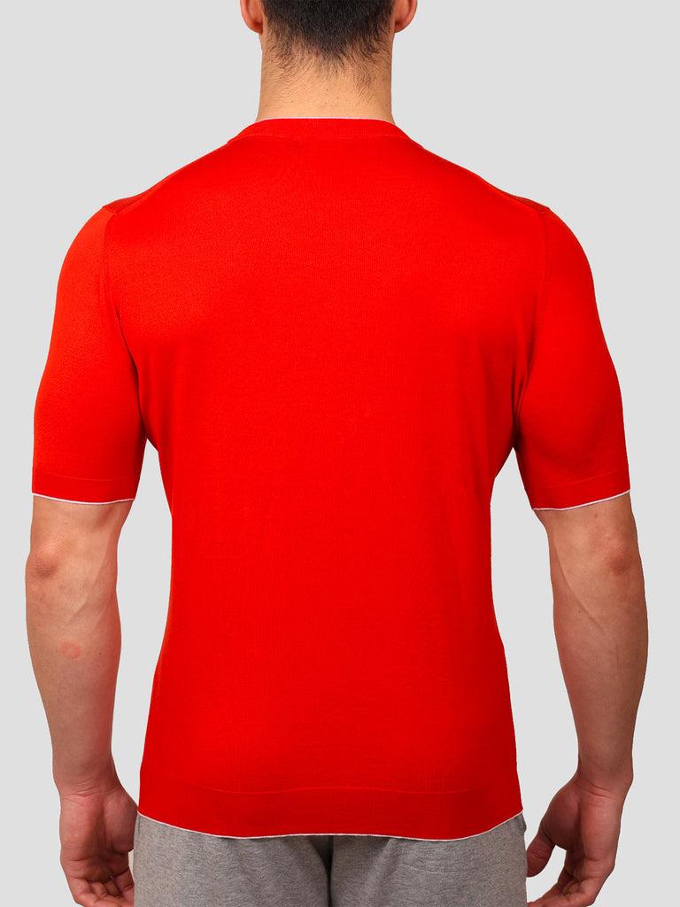 Svevo Maglia Girocollo 100% Cotone Supersoft Arancione Nuova